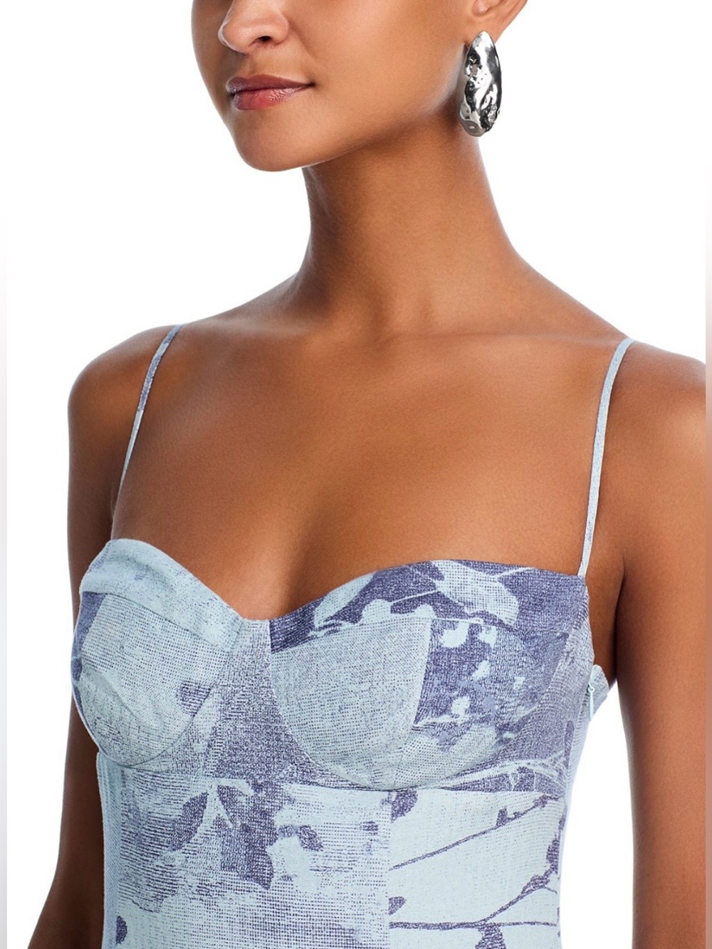SIMKHAI Rudie Bustier Maxi Dress in Sky Floral - Picture 3 of 8
